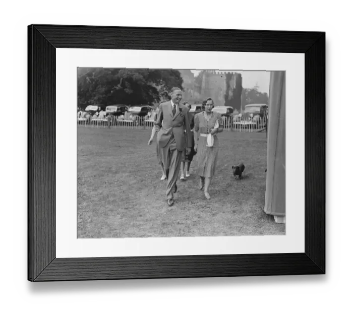 Framed Print : At the Cowdray Park Polo Tournament at Midhurst in Sussex, Lord Barnby and Miss Framed Print : At the Cowdray Park Polo Tournament at Midhurst in Sussex, Lord Barnby and Miss