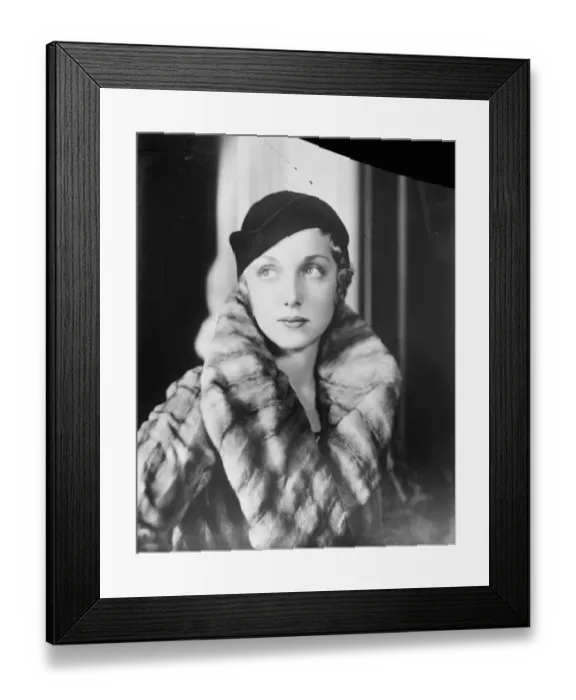 Framed Print : A hat thats quite popular this season. Miss Leila Hyams, the film star, shows Framed Print : A hat thats quite popular this season. Miss Leila Hyams, the film star, shows