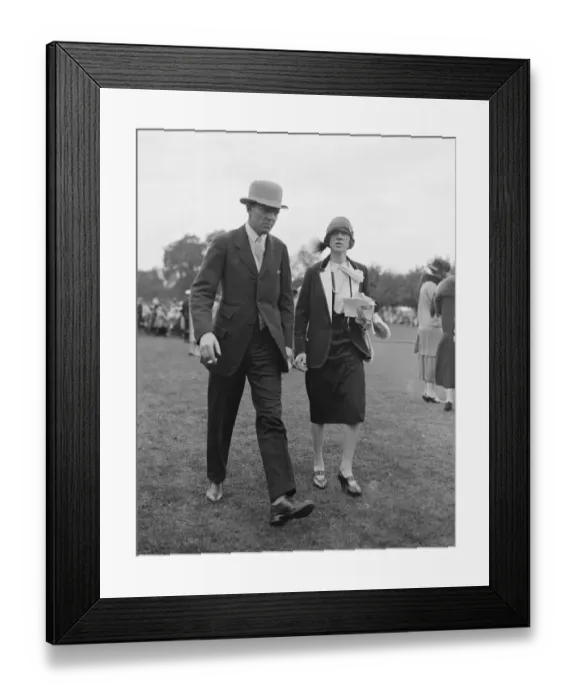 Framed Print : Ranelagh polo pony show. Mr Charles Pym and Mrs Marshall Roberts. 1926 Framed Print : Ranelagh polo pony show. Mr Charles Pym and Mrs Marshall Roberts. 1926
