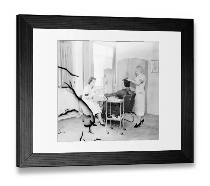 Framed Print : London club, where business girl may prepare for her evening out. A club which Framed Print : London club, where business girl may prepare for her evening out. A club which