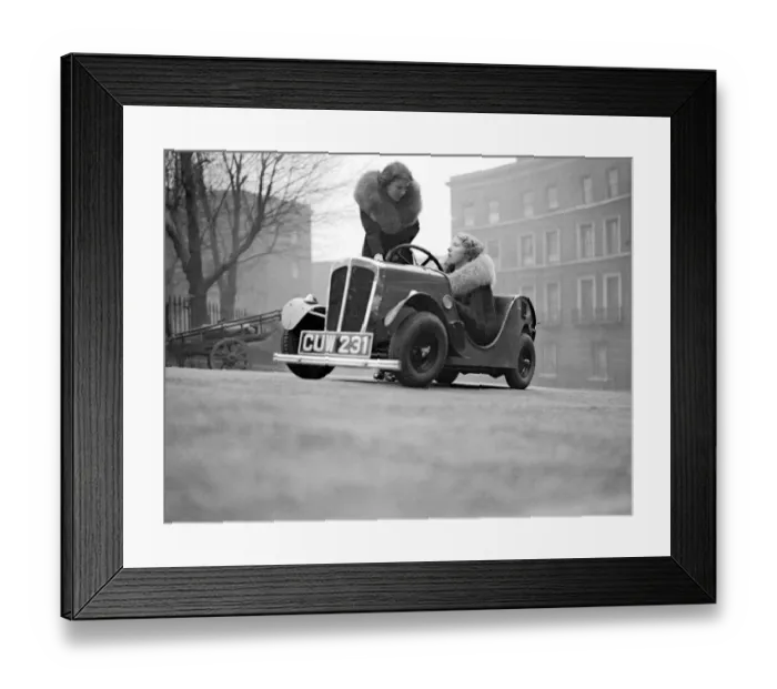 Framed Print : Car claimed to be the cheapest ever produced in Britian was demonstrated in London