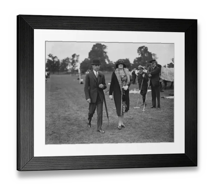 Framed Print : Ranelagh - Lords versus Commons. Capt Guy Lucas and Mrs Lucas. 23 June 1928 Framed Print : Ranelagh - Lords versus Commons. Capt Guy Lucas and Mrs Lucas. 23 June 1928