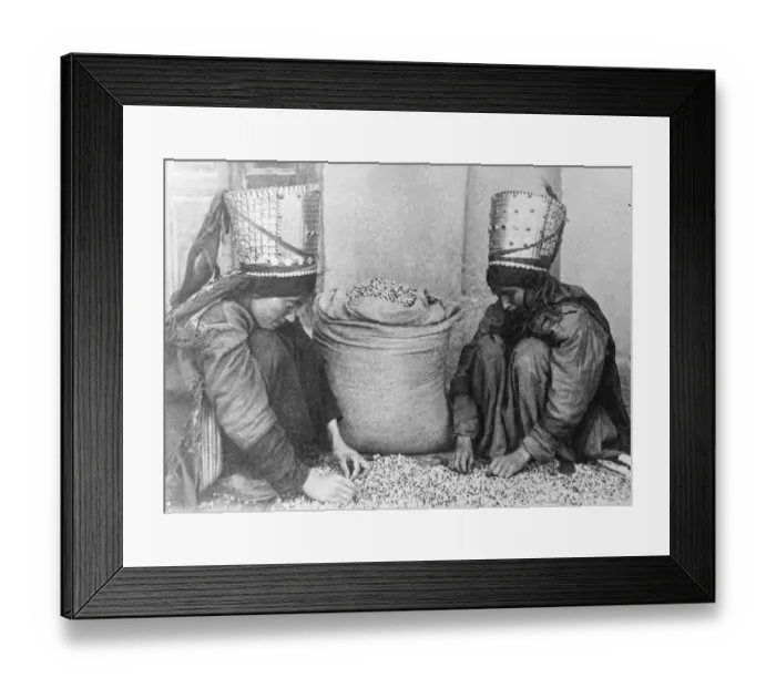Framed Print : The Kolkhox [Kolkhoz - collective farm] peasant women of Soviet Russia, intent