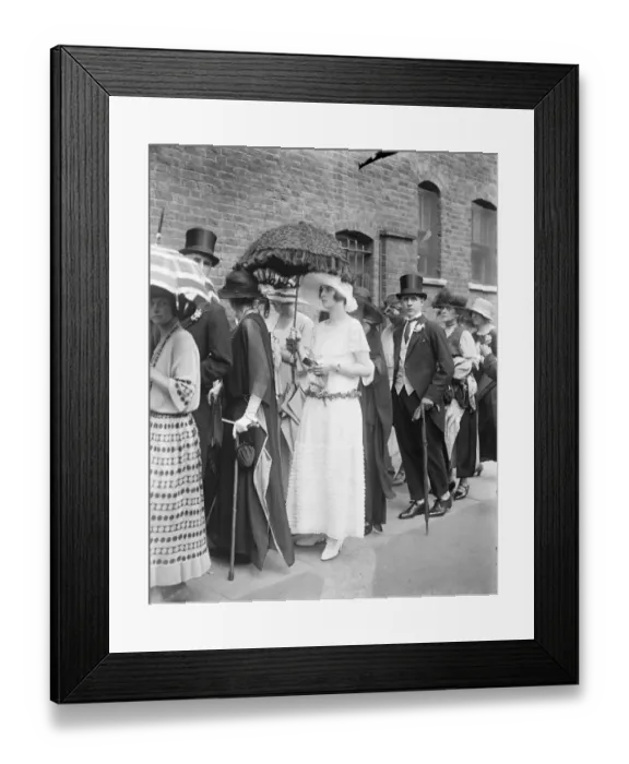 Framed Print : Lady Mary Thynne waiting in the queue at the Eton and Harrow cricket match. 13 Framed Print : Lady Mary Thynne waiting in the queue at the Eton and Harrow cricket match. 13