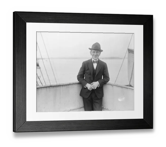 Framed Print : Grock ( Charles Adrien Wettach ) on the Lapland at Plymouth 29 October 1920