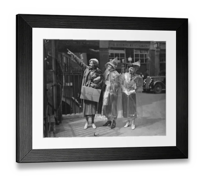 Framed Print : Invisible Protection Against English Summer - American Girls Introduce New Fashion