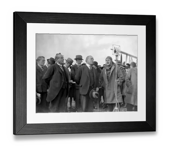 Framed Print : At Stag Lane Aerodrome. Sir Charles Wakefield, Mr F. Montagu (Undersecretary for Air) Framed Print : At Stag Lane Aerodrome. Sir Charles Wakefield, Mr F. Montagu (Undersecretary for Air)