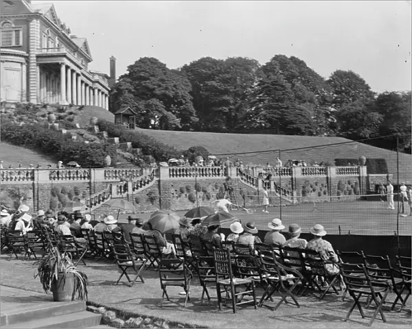 A general view at Lady Crossfields tennis club party at Highgate 8 July 1935