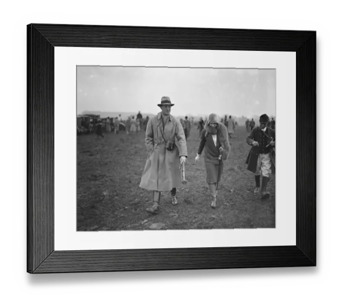 Framed Print : Beaufort Hunt point to point at Hazelton. The Duke of Beaufort. 1928