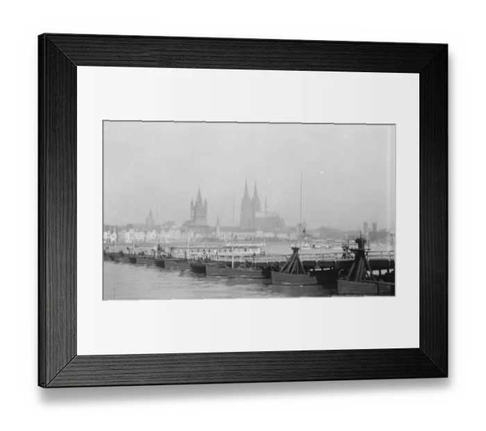 Framed Print : Cologne, Bridge of boats Framed Print : Cologne, Bridge of boats