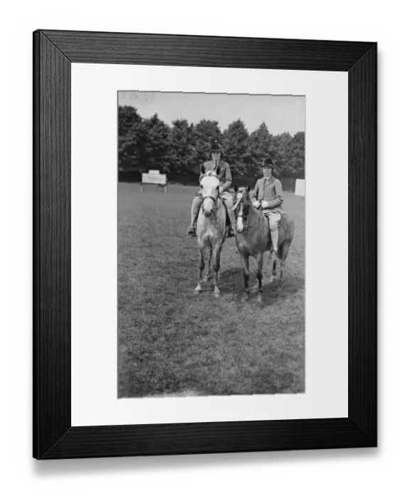 Framed Print : Richmond Horse Show Hon Pamela Digby (later Pamela Harriman ) and her younger Framed Print : Richmond Horse Show Hon Pamela Digby (later Pamela Harriman ) and her younger
