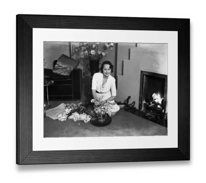 Framed Print : Miss Merle Oberon, the British film star who created so much interest in the film Framed Print : Miss Merle Oberon, the British film star who created so much interest in the film