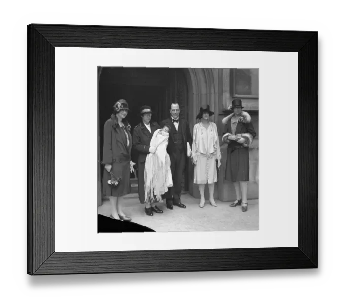 Framed Print : The christening of the infant daughter of Mr HG Williams, MP, took place today Framed Print : The christening of the infant daughter of Mr HG Williams, MP, took place today