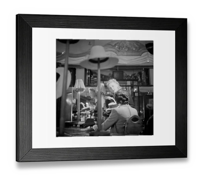 Framed Print : Day in the life of a Midinette. A Parisian salesgirl selling hats. 1930s Framed Print : Day in the life of a Midinette. A Parisian salesgirl selling hats. 1930s