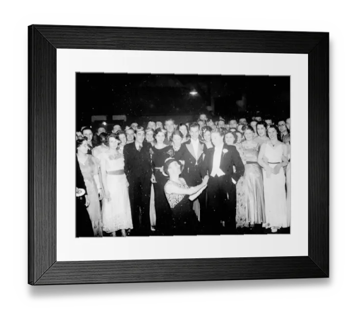 Framed Print : The Leap Year dance attendees in Eltham. 29 February 1936 Framed Print : The Leap Year dance attendees in Eltham. 29 February 1936