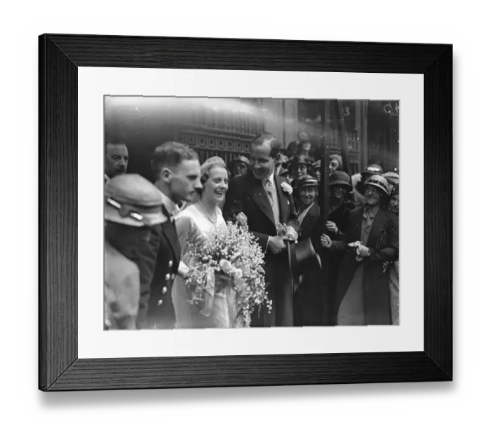 Framed Print : The wedding of Mr Paul Willert and the Honourable Brenda Pearson, daughter of Framed Print : The wedding of Mr Paul Willert and the Honourable Brenda Pearson, daughter of