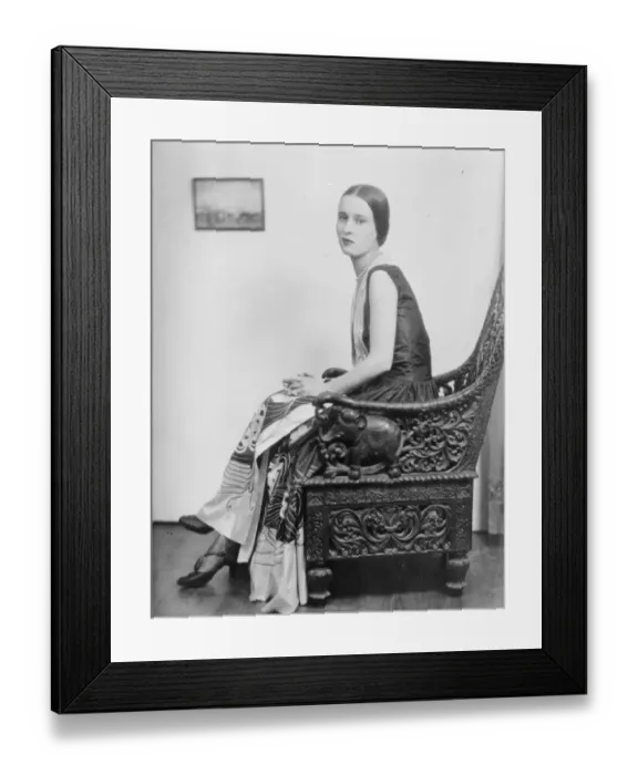 Framed Print : Mrs Reginald Vanderbilt, wearing one of her famous Robes de Style. Wilfred Sketch Framed Print : Mrs Reginald Vanderbilt, wearing one of her famous Robes de Style. Wilfred Sketch