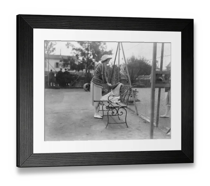 Framed Print : Tennis at Carlton Club, Cannes Mrs Winston Churchill in Jazz Jumper Framed Print : Tennis at Carlton Club, Cannes Mrs Winston Churchill in Jazz Jumper