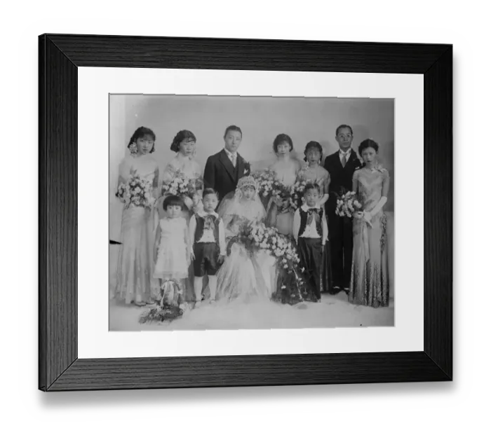 Framed Print : Notable Chinese wedding group. The marriage of Mr Chang Hsueh Tseng to Miss Lucy Tsai Framed Print : Notable Chinese wedding group. The marriage of Mr Chang Hsueh Tseng to Miss Lucy Tsai
