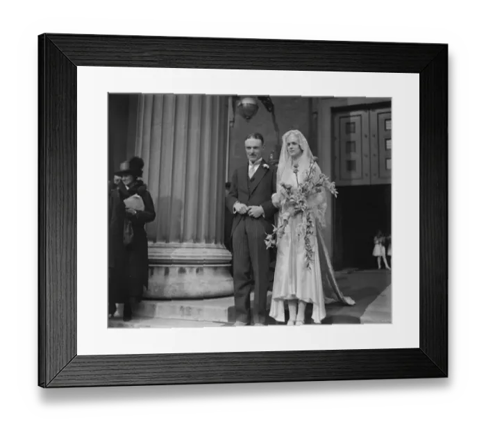 Framed Print : Wedding of Captain A P Campbell, Royal Artillery, ( son of Brigadier - General