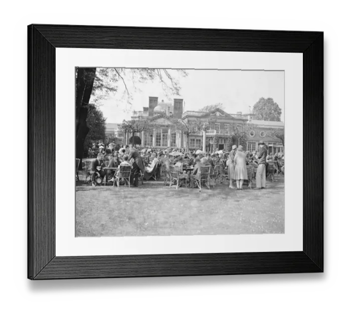 Framed Print : Ranelagh Polo club - Tea time on the lawns 25 May 1929 Framed Print : Ranelagh Polo club - Tea time on the lawns 25 May 1929