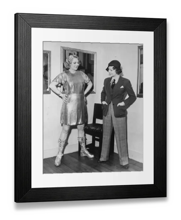 Framed Print : Eve, ancient and ultra modern. A contrast between ancient and ultra modern modes Framed Print : Eve, ancient and ultra modern. A contrast between ancient and ultra modern modes