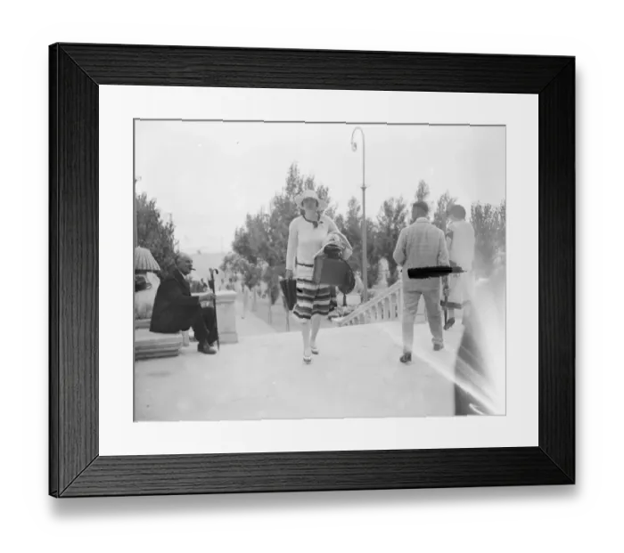 Framed Print : On the Lido Lady Wimborne 25 August 1926 believed to be Alice Grosvenor Framed Print : On the Lido Lady Wimborne 25 August 1926 believed to be Alice Grosvenor