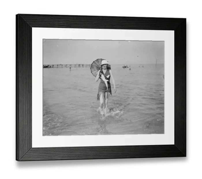 Framed Print : On the Lido Mrs Louis Beaumont 1927 Framed Print : On the Lido Mrs Louis Beaumont 1927