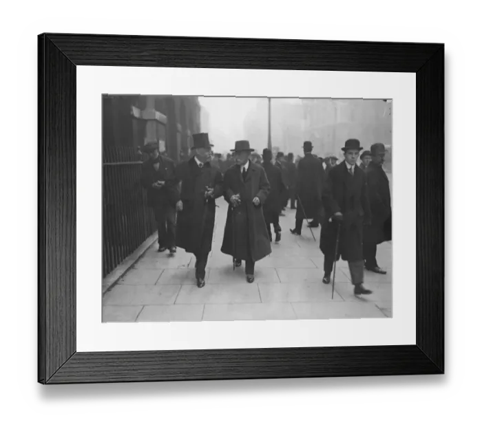 Framed Print : Ulster Crisis General Smith Dorrien ( Silk Hat ) and General Grierson. 1914
