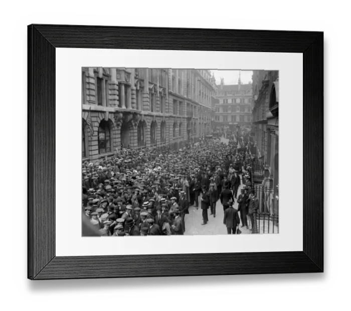 Framed Print : Broad Street (War stranded Americans at American consulate) Framed Print : Broad Street (War stranded Americans at American consulate)