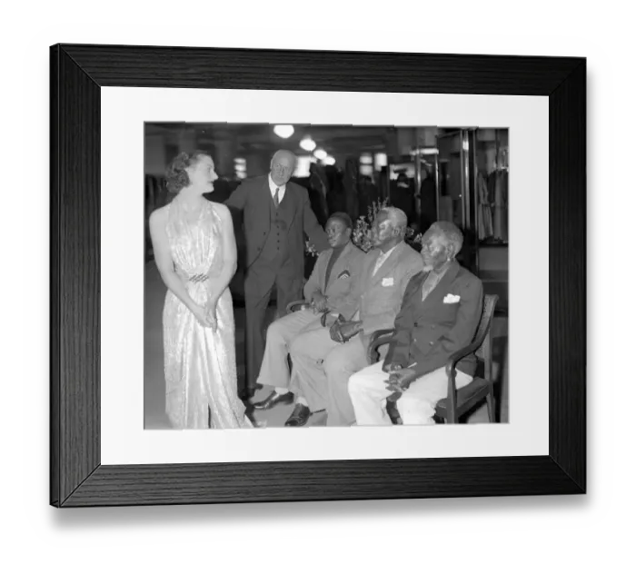 Framed Print : East meets West. Ndansa Kumalo, the Southern Rhodesia native chieftain, meets Dawn