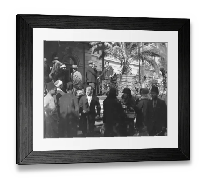 Framed Print : The Cairo Season. The famous terrace at the Shepheard Hotel, Cairo, full with guests Framed Print : The Cairo Season. The famous terrace at the Shepheard Hotel, Cairo, full with guests