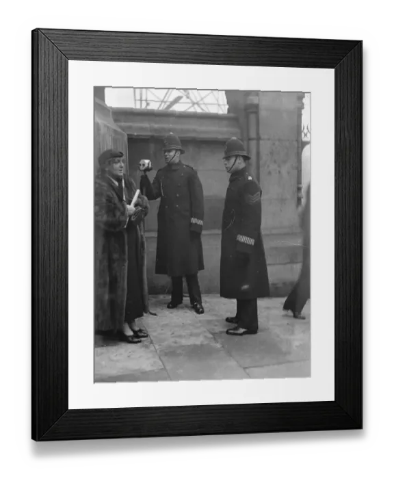 Framed Print : Microphones were used by the police for the marshalling and summoning of cars Framed Print : Microphones were used by the police for the marshalling and summoning of cars