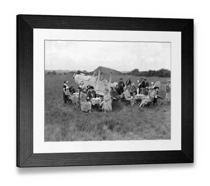 Framed Print : Aerial Tea Parties are the latest society novelty. Mrs Sophie Elliott-Lynns aerial Framed Print : Aerial Tea Parties are the latest society novelty. Mrs Sophie Elliott-Lynns aerial
