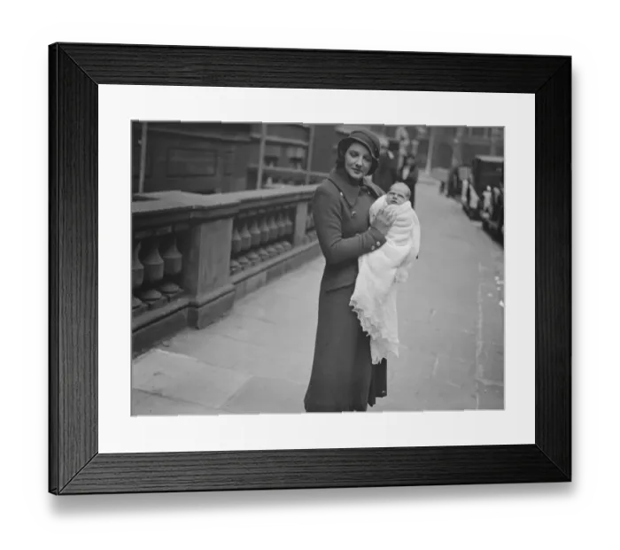 Framed Print : Mrs Richard Bailey ( Wife of lieutenant Richard Bailey ( Royal Navy ), with her infant son Framed Print : Mrs Richard Bailey ( Wife of lieutenant Richard Bailey ( Royal Navy ), with her infant son