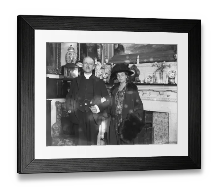 Framed Print : The Rev John Darlington ( Vicar of St Marks, Kennington ) and Mrs Darlington who Framed Print : The Rev John Darlington ( Vicar of St Marks, Kennington ) and Mrs Darlington who