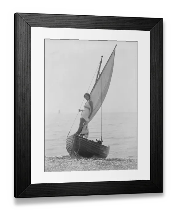 Framed Print : A pretty holiday maker at Brighton. 1937 Framed Print : A pretty holiday maker at Brighton. 1937