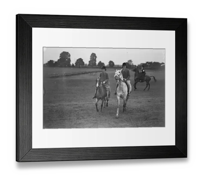 Framed Print : Ranelagh Pony show and sports day Hon Sheila ( Younger ) and Pamela Digby 8 June 1932 Framed Print : Ranelagh Pony show and sports day Hon Sheila ( Younger ) and Pamela Digby 8 June 1932