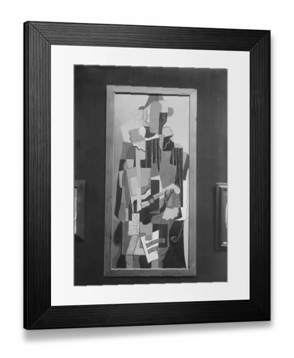Framed Print : Exhibition of Cubist picture by Pablo Picasso at the Leicester Galleries Harlequin Framed Print : Exhibition of Cubist picture by Pablo Picasso at the Leicester Galleries Harlequin