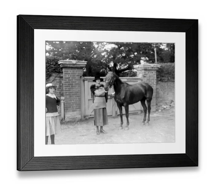 Framed Print : Constance, Duchess of Westminster, at her New Forest home at Annesley Bank, near Lyndhurst Framed Print : Constance, Duchess of Westminster, at her New Forest home at Annesley Bank, near Lyndhurst