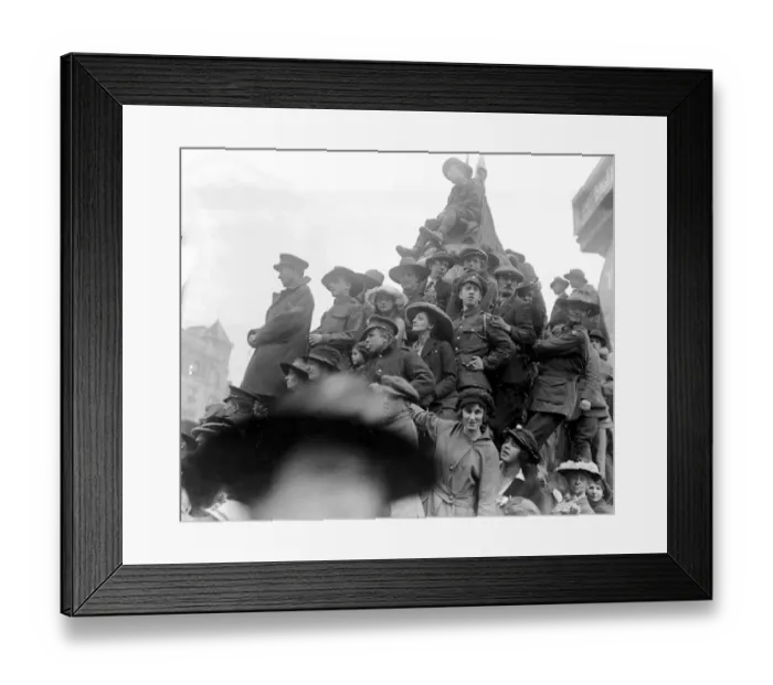 Framed Print : Declaration of Peace. Scene in Trafalgar Square. 2 July 1919 Framed Print : Declaration of Peace. Scene in Trafalgar Square. 2 July 1919