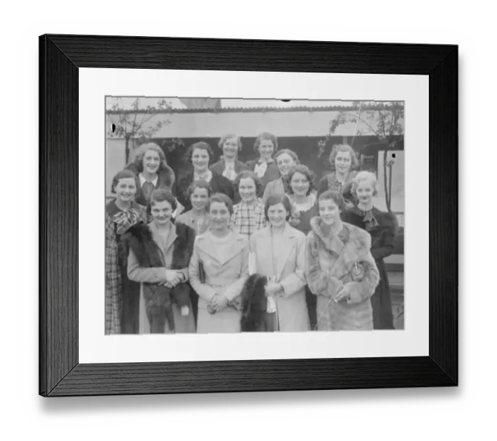 Framed Print : Britains most beautiful girls on parade in London. 20 June 1935 Framed Print : Britains most beautiful girls on parade in London. 20 June 1935