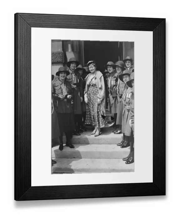Framed Print : At the Perowne and Beaumont Wedding Miss Agnes Baden Powell with the Girl Guides