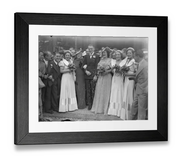 Framed Print : Henry Hall Gives Bride Away At Wedding Of Bert Yarlet, BBC Dance Orchestra Vocalist Henry Framed Print : Henry Hall Gives Bride Away At Wedding Of Bert Yarlet, BBC Dance Orchestra Vocalist Henry