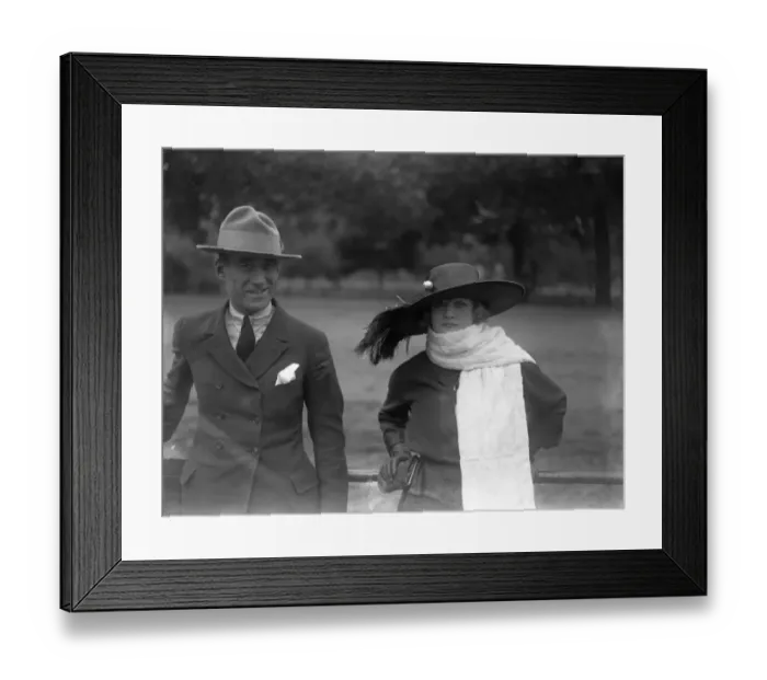 Framed Print : The English cinema actress, who has won fame in Paris - Mme Peletier and her husband Framed Print : The English cinema actress, who has won fame in Paris - Mme Peletier and her husband