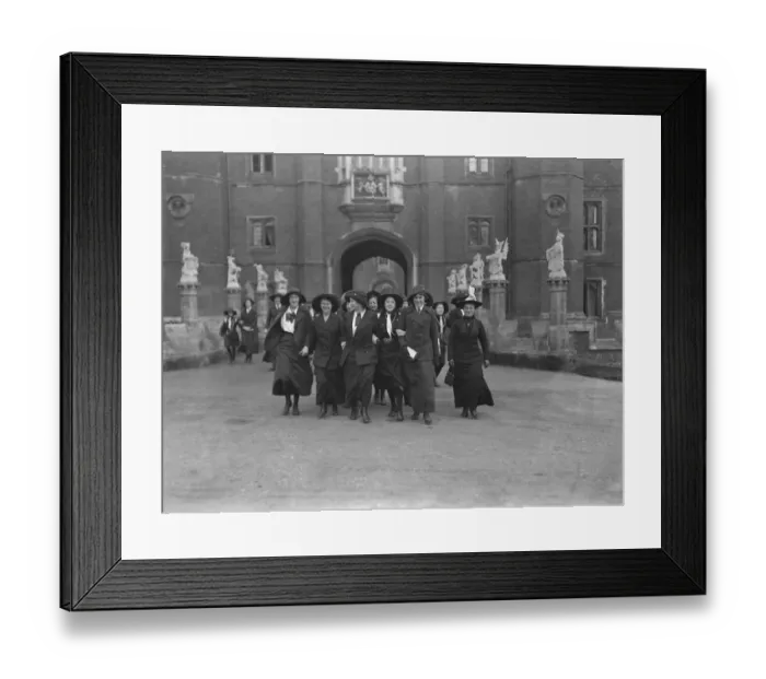Framed Print : German and English Girl Guides at Hampton Court Framed Print : German and English Girl Guides at Hampton Court