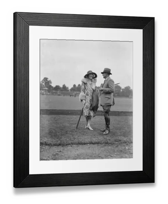 Framed Print : Polo at Hurlingham - El Gordo versus Hurricanes. Mrs Dennis Boles and Col E Percy Smith Framed Print : Polo at Hurlingham - El Gordo versus Hurricanes. Mrs Dennis Boles and Col E Percy Smith
