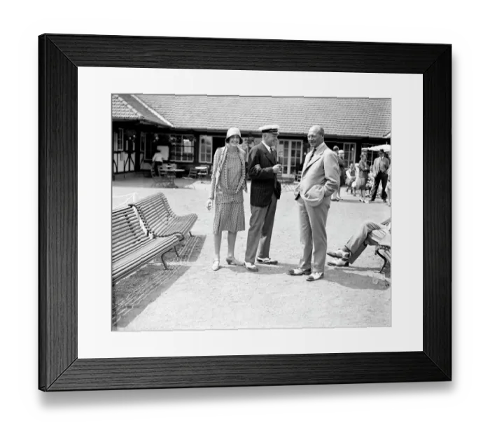 Framed Print : Bucks Club Golf at Le Touquet. Mrs Euan Wallace, General De Crespigny and Lord Tweedmouth Framed Print : Bucks Club Golf at Le Touquet. Mrs Euan Wallace, General De Crespigny and Lord Tweedmouth