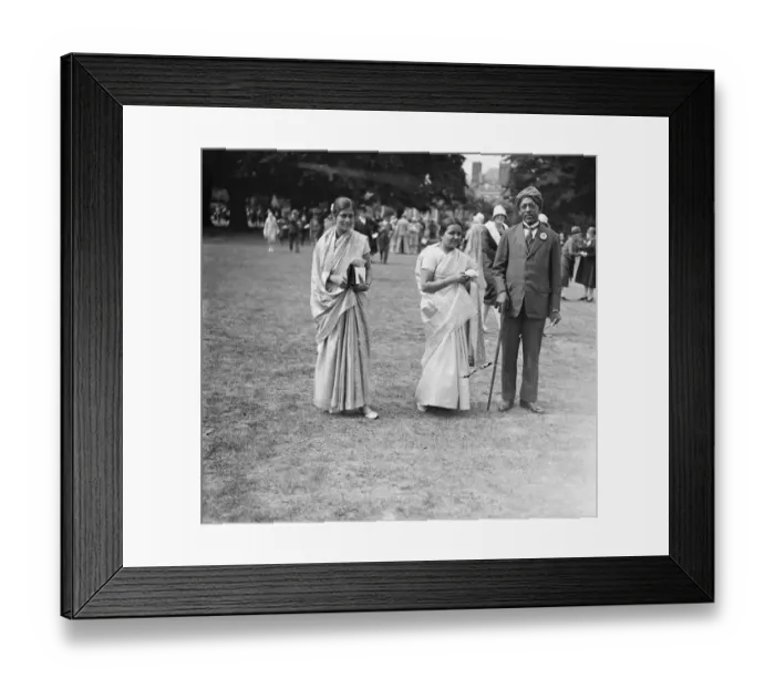 Framed Print : Indian Empire Garden party at Ranelagh Miss Paranjhi, Mrs Kelkar and Mr K G Chari 3 Framed Print : Indian Empire Garden party at Ranelagh Miss Paranjhi, Mrs Kelkar and Mr K G Chari 3