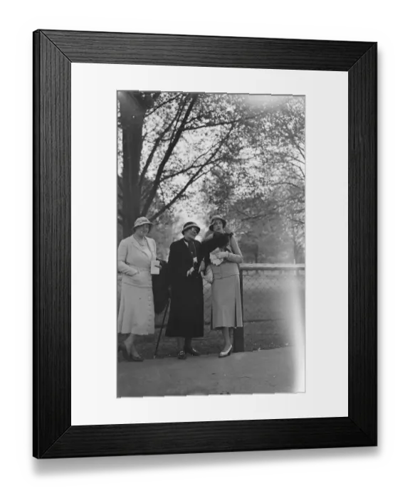 Framed Print : At Gatwick Mrs Konyn, Miss Paton and Miss Bird 12 May 1933 Framed Print : At Gatwick Mrs Konyn, Miss Paton and Miss Bird 12 May 1933
